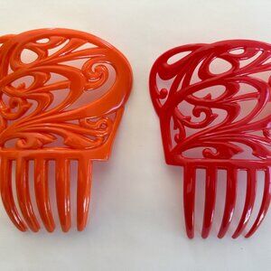 2 vintage flamenco hair combs